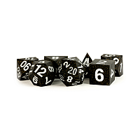 16mm Sharp Edge Silicone Rubber Poly Dice Set Gold Scatter