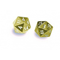 UP - Dice - Heavy Metal D20 2-Dice Set - Gold