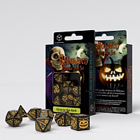 Halloween Pumpkin - Jack O'Lantern Dice Set (7 Dice)