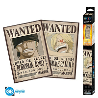 ONE PIECE - Set 2 Chibi Posters - Wanted Zoro & Sanji (52x35 cm)