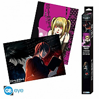 DEATH NOTE - Set 2 Chibi Posters - L vs Light & Misa (52x38cm)