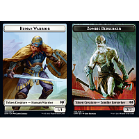 Human Warrior // Zombie Berserker (Foil) [Token]