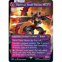 Flamewar, Brash Veteran // Flamewar, Streetwise Operative (Borderless)